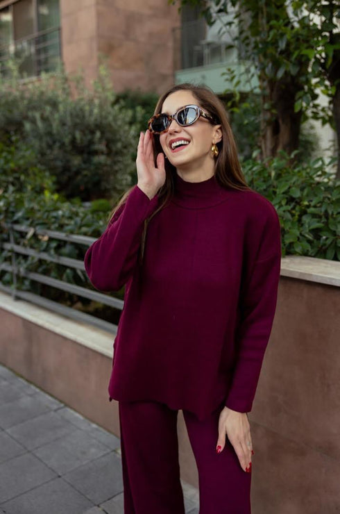 طقم تريكو- بوردو