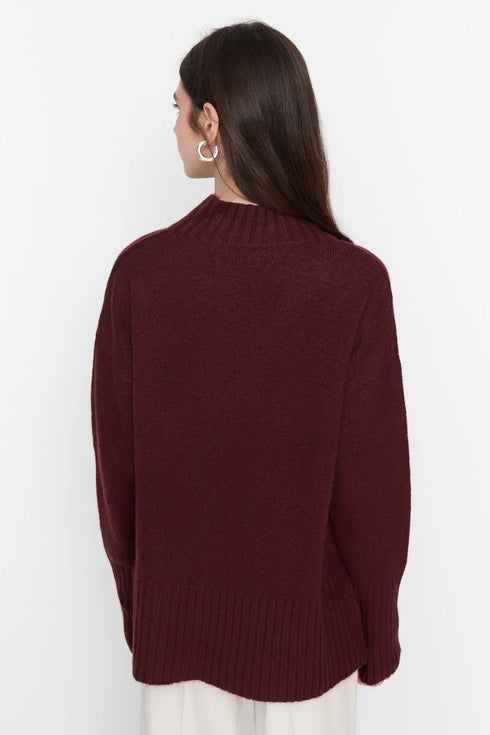 كنزة تريكو لون بوردو