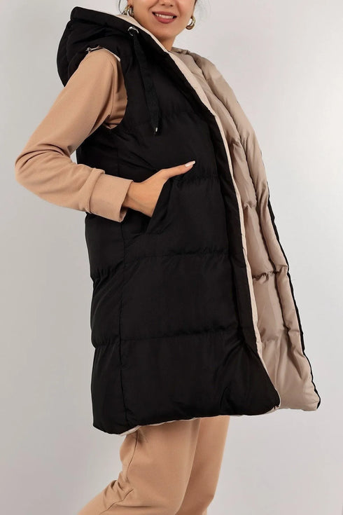 سترة نسائية طويلة مبطنة