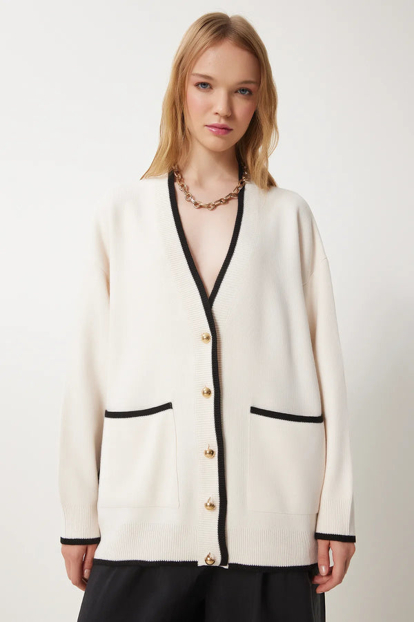 كارديجان تريكو نسائي بلون كريمي