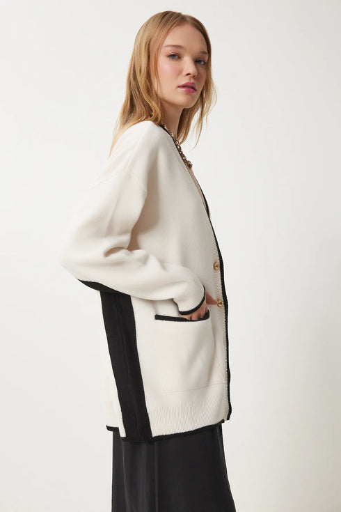 كارديجان تريكو نسائي بلون كريمي