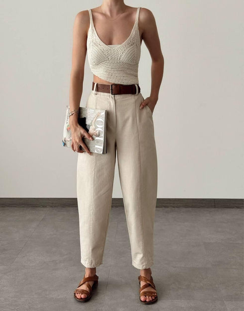 بنطلون نسائي- بيج