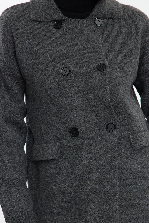 جرزة صوفية ناعمة لون رمادي غامق