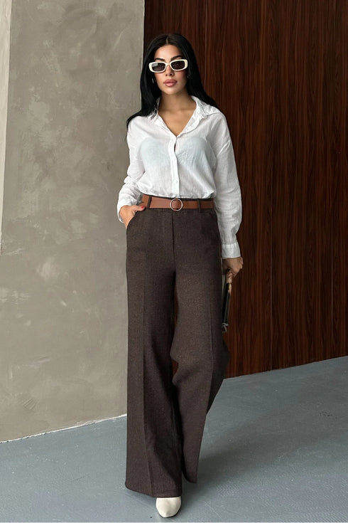 بنطلون نسائي خصر عالي