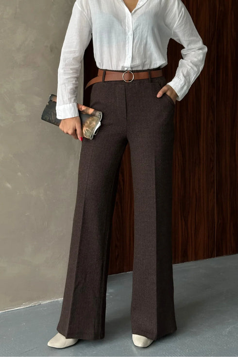 بنطلون نسائي خصر عالي