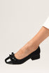 Black Color Short Heeled Shoes