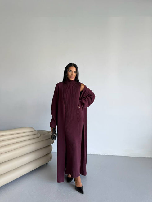 طقم صوف ناعم قطعتين