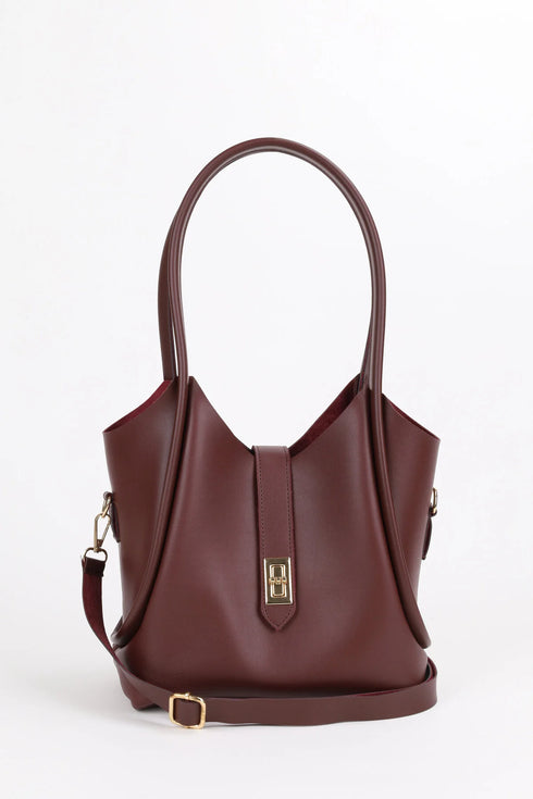 حقيبة نسائية بحزام طويل مع حقيبة مكياج