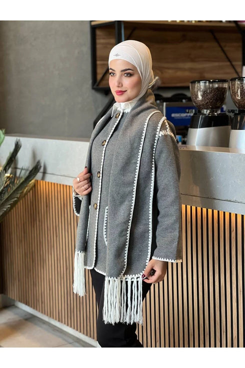 جكيت مع سكارف