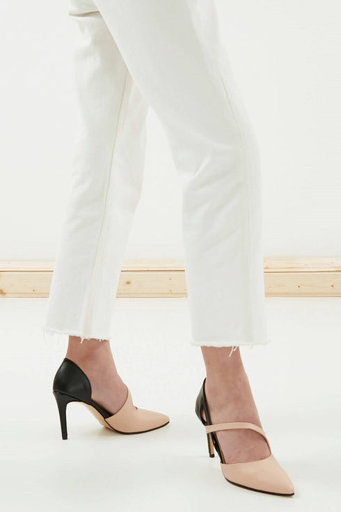 حذاء كعب عالي - بيج