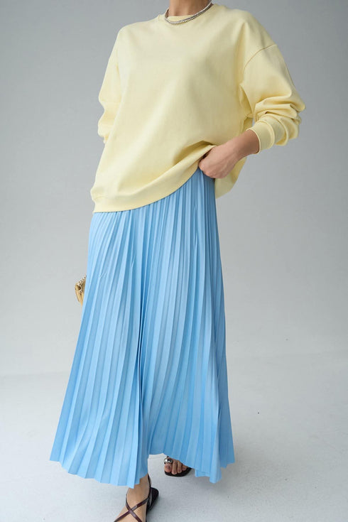 تنورة طويلة كسرات - أزرق سماوي