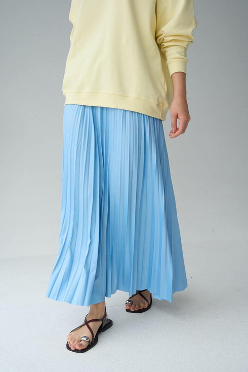 تنورة طويلة كسرات - أزرق سماوي