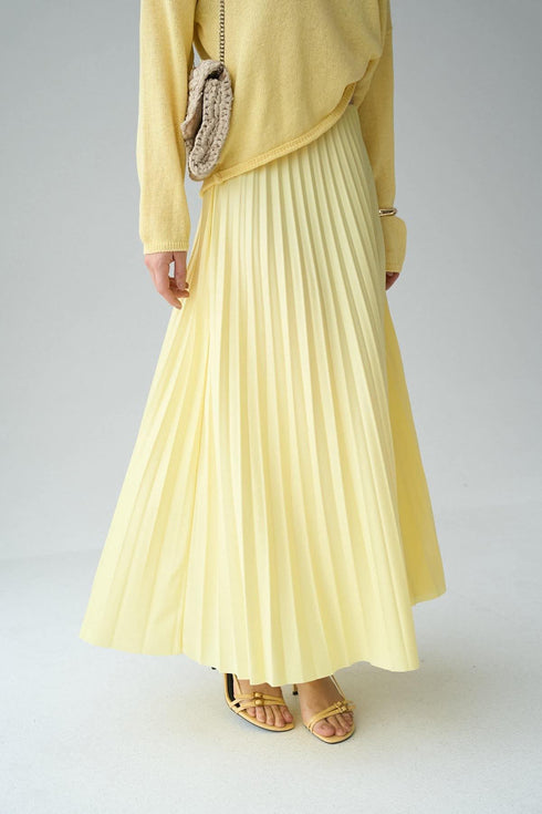 تنورة طويلة كسرات - أصفر