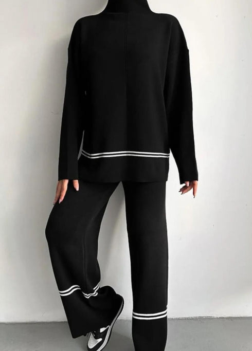 طقم تريكو لون أسود