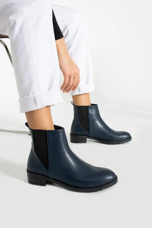 Navy Blue Classic Boots