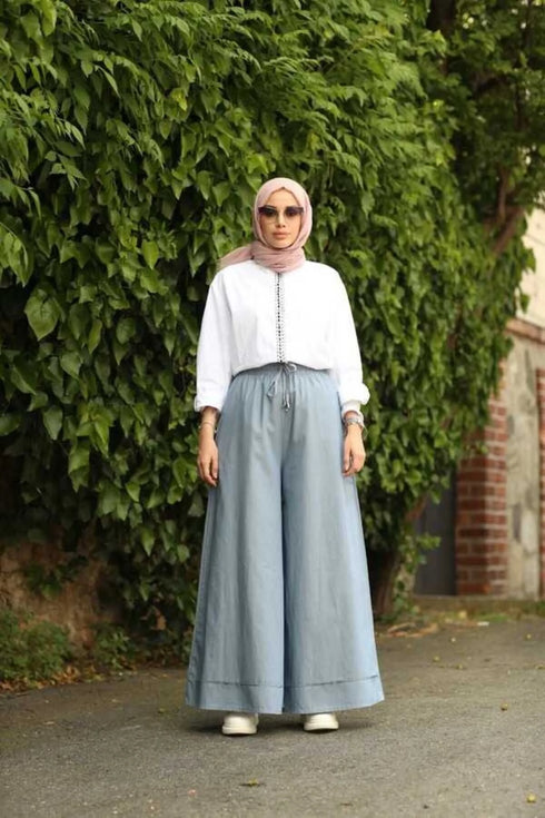 بنطلون دينيم واسع