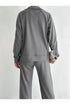 طقم جاكيت وبنطلون لون رمادي