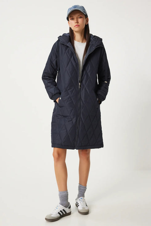 جكيت مبطن وتر بروف - لون كحلي