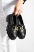 Black Gold Detailed Oxford Shoes