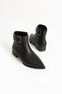 Black Buckle Detail Short Boots
