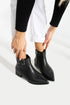 Black Buckle Detail Short Boots