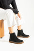 Black Suede Short Boots