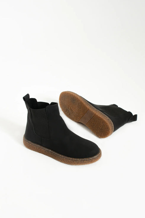Black Suede Short Boots
