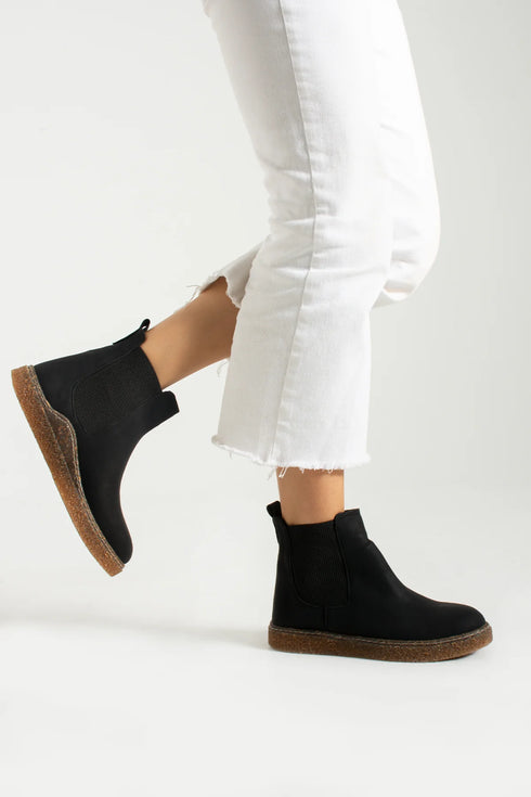 Black Suede Short Boots