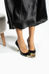 Black Patent Leather Gold Detail Stiletto