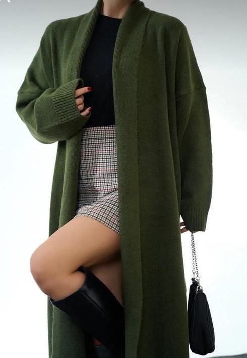 كارديغان تريكو باللون الزيتي