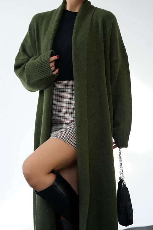 كارديغان تريكو باللون الزيتي