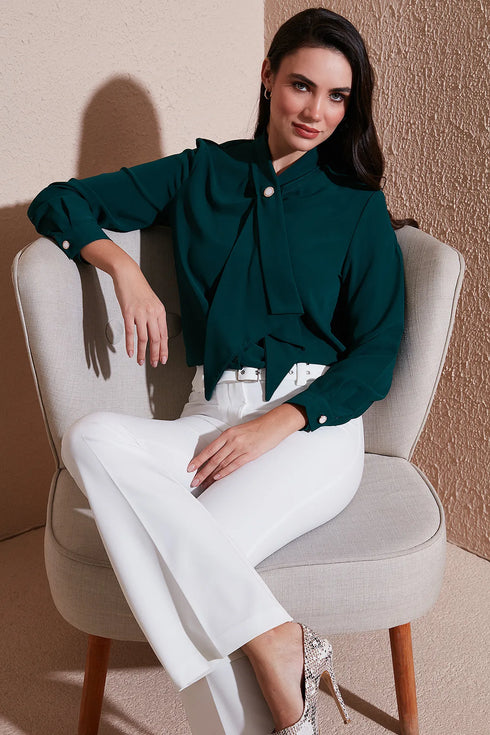 قميص نسائي لون أخضر