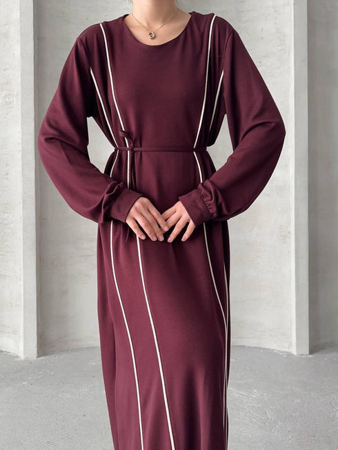 فستان تريكو لون بوردو