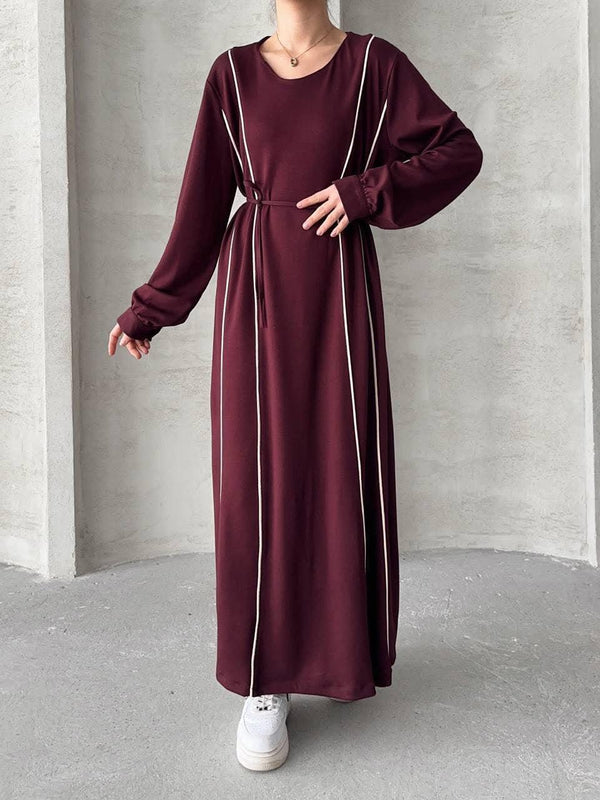 فستان تريكو لون بوردو