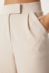 بنطلون نسائي بخصر عالي - كريمي