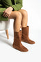 Tan Suede Cowboy Boots