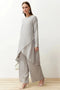طقم بنطال و تونيك باللون الرمادي