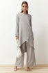 طقم بنطال و تونيك باللون الرمادي