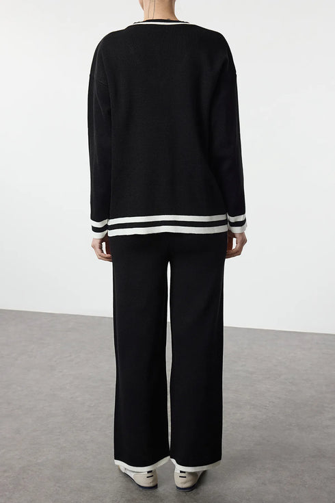 طقم تريكو لون أسود