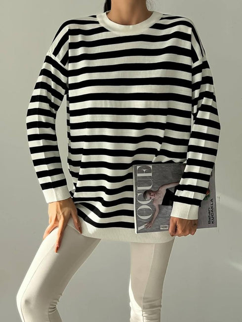 Women Knitwear Striped Sweater