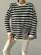 Women Knitwear Striped Sweater