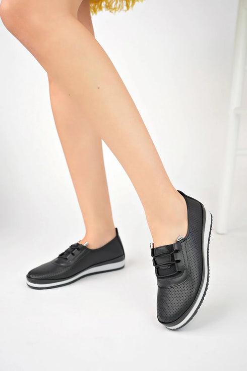 حذاء نسائي يومي - أسود