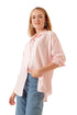 قميص نسائي اوفر سايز - وردي فاتح