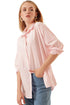 قميص نسائي اوفر سايز - وردي فاتح