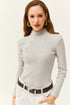 بلوزة من الليكرا - رمادي
