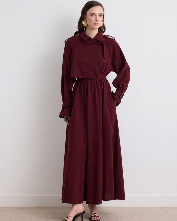 فستان - برغندي