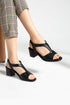 Black Heeled Sandals