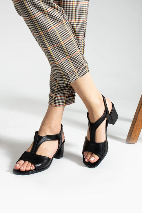 Black Heeled Sandals