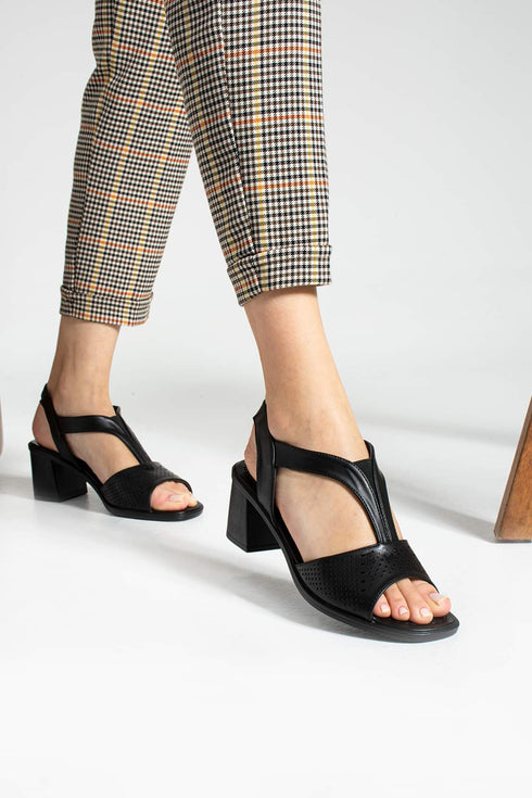 Black Heeled Sandals