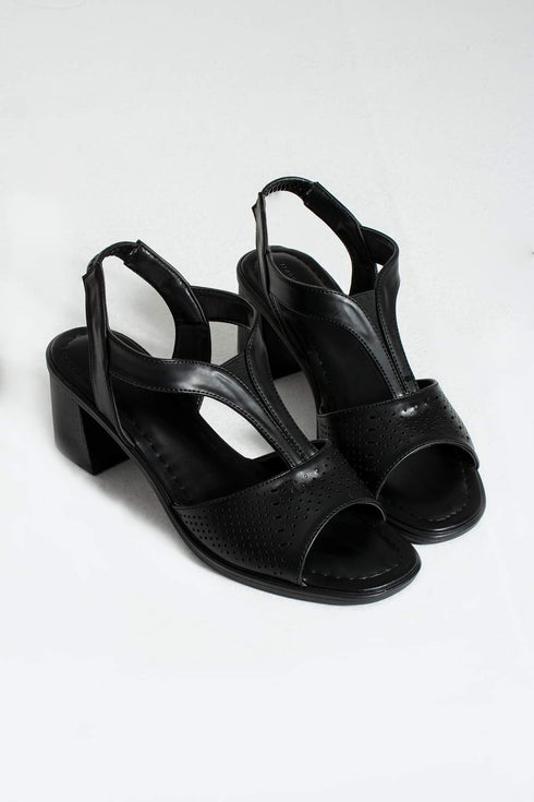 Black Heeled Sandals